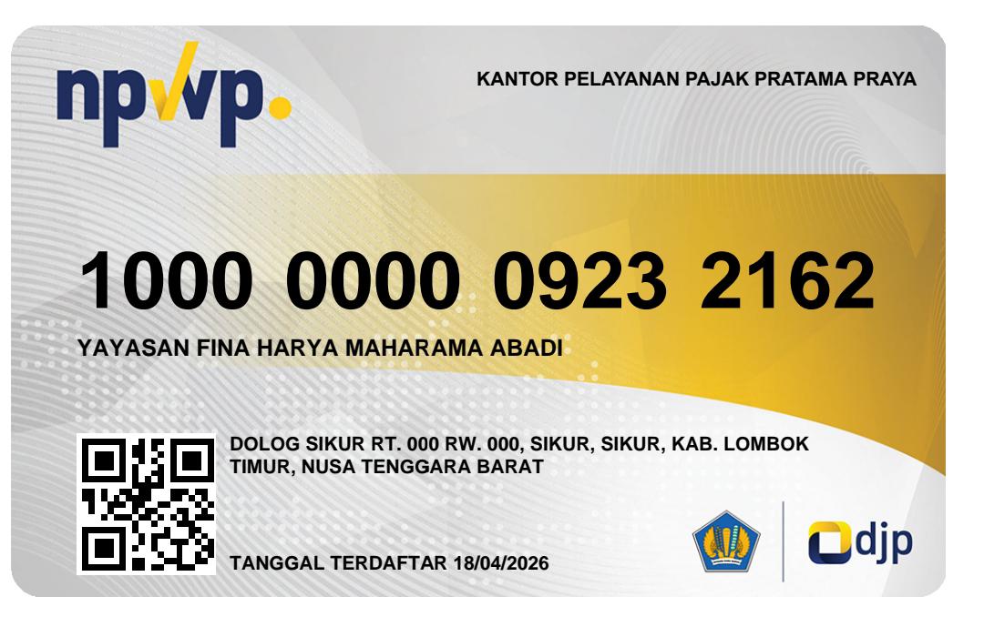NPWP Yayasan